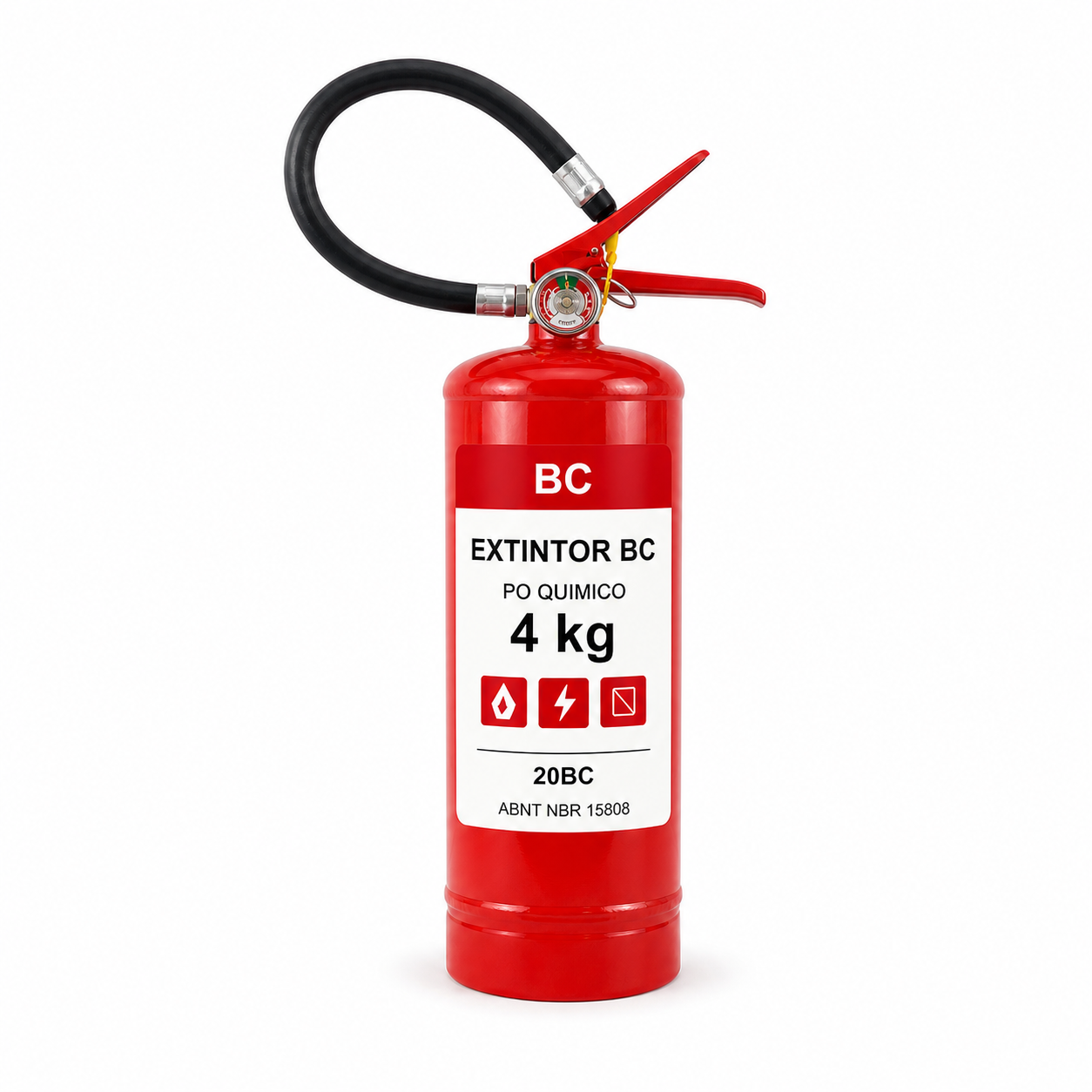 Extintor portátil BC 4 kg de pó químico